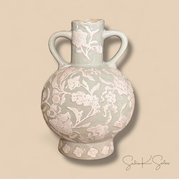 Floral Ceramic Vase Beige - Threshold Studio McGee - Target 2025 - Picture 4 of 6